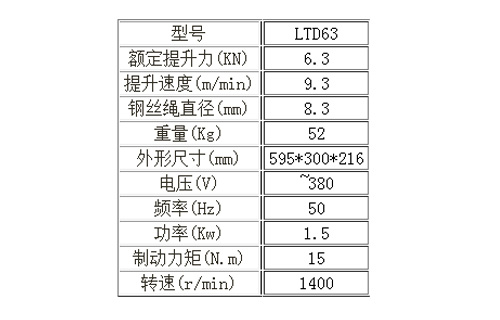 LTD63提升机